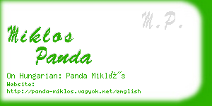 miklos panda business card